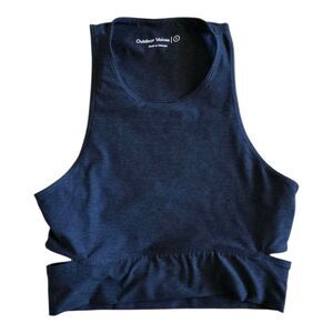 Outdoor Voices Charcoal Gray Slashback Crop Top S